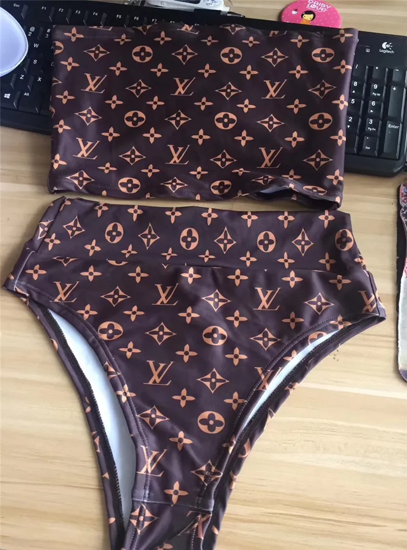 Two-piece swimsuit Louis Vuitton Multicolour size 36 FR in Cotton -  elasthane - 23246891