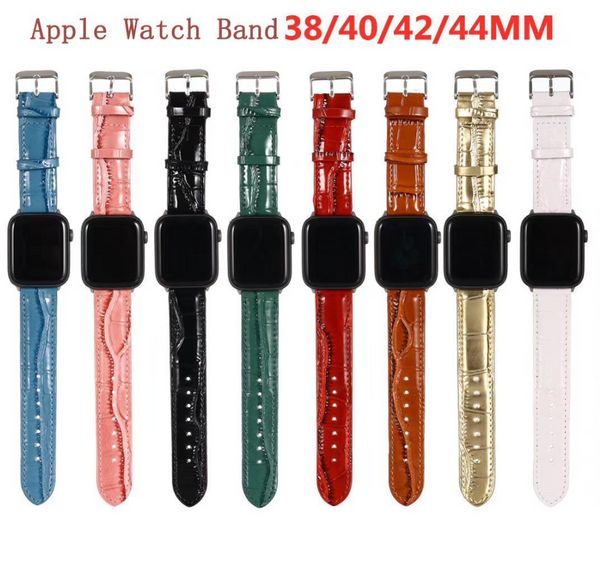 design de luxe avec bracelet en cuir boucle Bracelet pour Apple montre 4 3 2 1 38mm 40mm Montre en cuir bande pour iWatch 5 44mm 42mm Bracelet