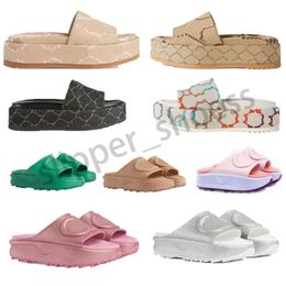 Sandales de créateurs dames sandale été chaussures en cuir plat mode plage femmes sandales de luxe lettre glisser taille 35-42 avec boîte