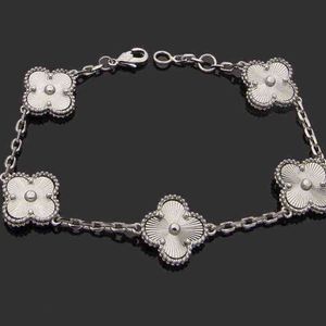 Bracelet de chaîne à maillons de luxe de créateur, trèfle à quatre feuilles, mode pour femmes, bracelets en or 18 carats, bijoux U6 16xw9 2024