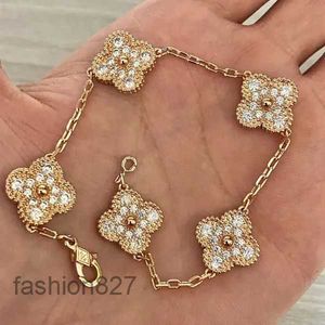 Bracelet de chaîne à maillons de luxe pour femmes, trèfle à quatre feuilles, mode, Bracelets en or 18 carats, bijoux U6 16xw9 9L6RP