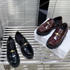 Luxe designer loafers platte kleding schoenen dames casual zwart lederen schoenen platform sneakers lederen loafers sneakers platte bootschoenen