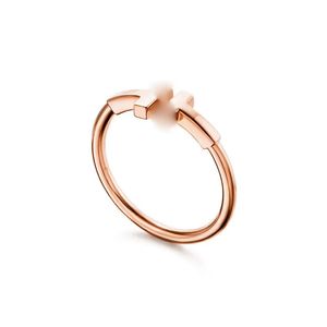 Luxe designer logo graveren diamant LOVE Ring Designer ring voor dames 18K Goud Zilver Rose 750 RVS Ringen Dames heren liefhebbers bruiloft Sieraden cadeau