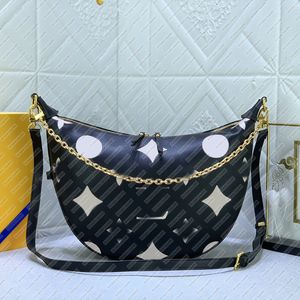 Sac en boucle de concepteur de luxe Sac à bandoulière Croissant Sac épaule Hobo Purse Designer Sac à bandoulière Cosmetic Half-Moon Baguette Underar Handbag Metal Chain Collection