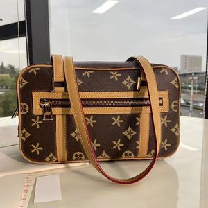 Designer de luxe M46321 cite sac à main Womens Mans sac à main gaufrage sacs à fleurs marron épaule Pochette Femme sac fourre-tout cross body gym Pochettes de qualité miroir en cuir