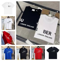 luxe designer heren damesoverhemd Katoen bb Hoge kwaliteit ronde hals klassieke letter trendy casual veelzijdige korte mouwen letterdruk Katoenen overhemden van hoge kwaliteit