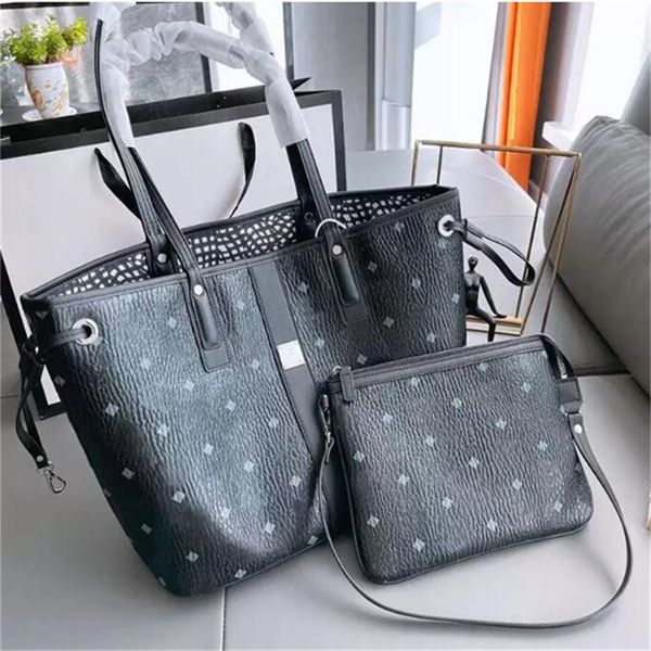 Diseñador de lujo MC Tote Cuero Bolsa de compras de viaje de doble cara Bolso de moda Bolso grande al por mayor Bolso de hombro Hombres de mujer Hobo Bolsos cruzados Cartera para mujer