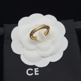 Luxe Designer Mannen Band Ringen Goud Retro Sieraden voor Vrouwen Diamond Cluster Ring Mode Bague Vrouw Jewlery C Vintage paar Ringen 238044C