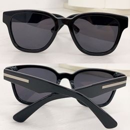 Marque de mode de luxe pour hommes avec plaque métallique ionique lunettes de soleil pour hommes femmes cadre en fibre d'acétate noir lentille grise UV400 lunettes de soleil élégantes de mode OPR A04S
