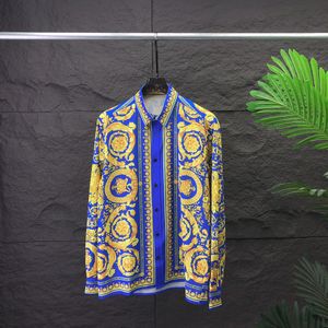 Designer de luxe pour hommes à manches robes de tenue de tenue de qualité supérieure nouvelle Casablanca Summer Casual Print Shirt Men's Slim Long Mancheve AP02 AP02