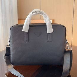 Luxe designer heren pure lederen hoogwaardige handtas, aktetas, zakelijke cross-body tas, messenger tas, reiszak, pure lederen schoudertas laptop tas