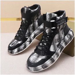 Créateur de luxe hommes Street Art Graffiti chaussures à lacets chaussures plates décontractées mocassins Hip Hop Punk Rock marche baskets Zapatos Hombre