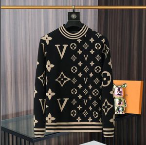 Luxe designer herentrui herfst winter 3D-geprinte letter jacquard gebreide trui slim fit hoodie pullover gebreide gepersonaliseerde trui