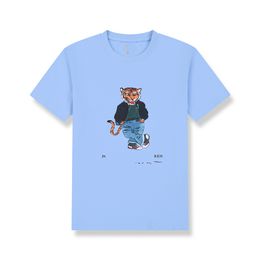 T-shirt pour hommes de créateur de luxe Coton Cartoon Bear Tiger Cartoon Pattern masculin et féminin T-shirt Slim-Fit All Round Collar Short Sleeve S-2XL