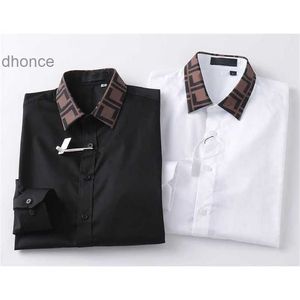 Créner de luxe pour hommes chemises à manches longues Marque décontractée Polo Spring Slim M-3XL 35SQ