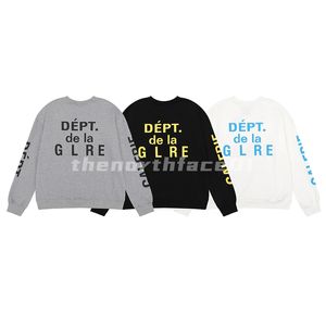 Luxe designer heren met lange mouwen sweatshirt klassieke dubbele armbrief print sweatshirt modemerk crew nek pullover top zwart wit grijs