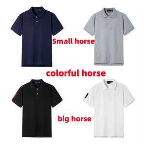 Polos de luxe pour hommes Top Tee T-shirts à manches courtes T-shirts RL Petit cheval coloré Broderie Hommes Classique Business Casual 100% coton Polo respirant