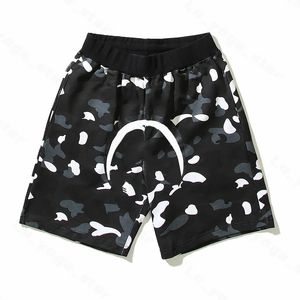 Luxe designer heren shorts shorts zomer strand broek printhaai camouflage patroon afdrukken los hiphop streetwear aziatische maat m-3xl plus maat