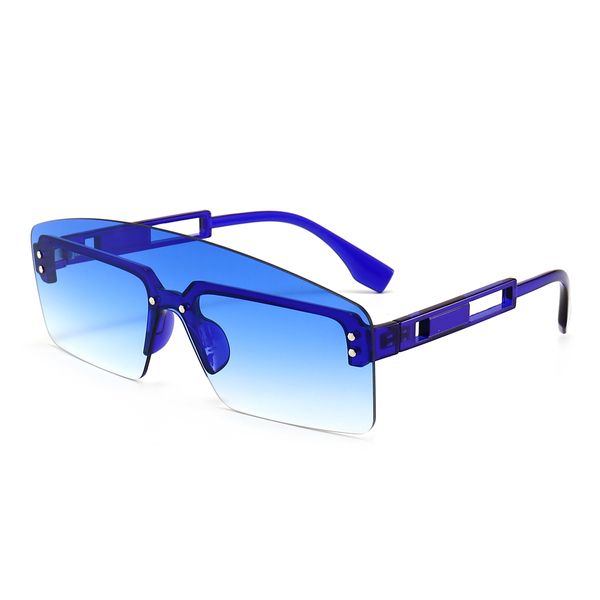 Lunettes de soleil siamoises de luxe pour hommes et femmes, verres en résine multicolores et brillants, JC2823