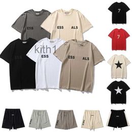 Designer de luxe Hommes T-shirts Femmes Tshirt Chemise et shorts Hommes Casual Sports imprimés T-shirts High Street Lâche Court Sleev End Ess Tee 70DR