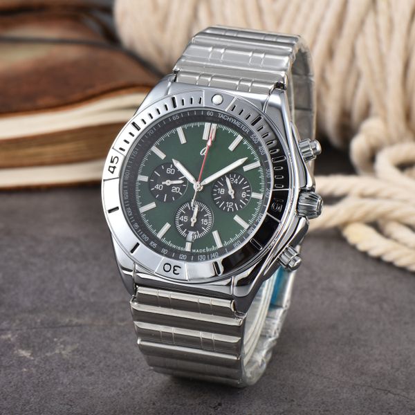 Montre de luxe pour hommes et femmes, montre AAA de haute qualité B01 Super Ocean Avengers, montre à quartz en caoutchouc fluoré non gris, chronographe à six aiguilles, fonction complète