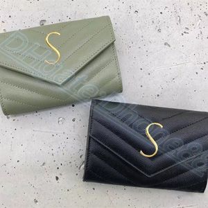 Designer de luxe Mens Femmes Caviar Porte-monnaie Long Portefeuille Porte-cartes Porte-clés Porte-cartes en cuir Mini cartes classiques Portefeuilles avec219y