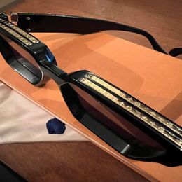 Luxe ontwerper miljonair zonnebril 960066 zonnebrillen voor mannen en vrouwen vierkant full frame vintage unisex glanzend goud goed verkopen vergulde topkwaliteit UV -bescherming