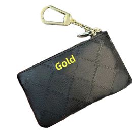 Luxe ontwerper Mini Coin Purse Echte lederen ritsje Wallet Man Woman Travel Documents Passpoort Credit ID -kaarthouder Keychain Ornament Pocket Bag met doos