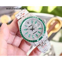 Luxe designer moissanite horloge Datum ontwerper Fashion Quality Watch Pave Top Diamond automatisch mechanisch uurwerk