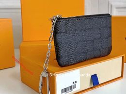 Luxe designer geldclips Pure Cowhide Wallet 62650 Credit Key Card Zero Wallet Fashion Gift Box stofdichte stoffen heren en portefeuilles munt Bag-1