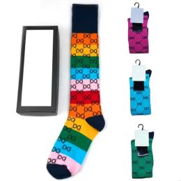 Calcetines multicolores de diseñador de lujo para hombre, calcetines para mujer, medias premium de alta calidad, calcetines cómodos