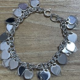Bracelet de luxe en forme de cœur Multiple pour femmes, chaîne de Couple en acier inoxydable, bijoux cadeaux pour petite amie, vente en gros