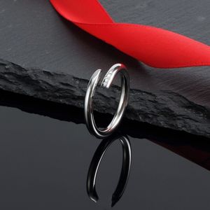 Luxe designer nagelring Sterling zilveren band ringen heren rose gouden sieraden ontwerper voor dames hoefijzer ring hart kruis harten casual sportieve ringen valentijnsdag