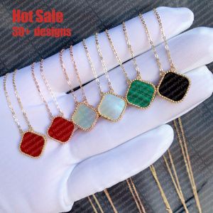 Luxe designer ketting voor vrouwen modemerk vier blad klaver ketting hoogwaardige roestvrij staal 18K vergulde hangende ketting choker bruiloftsfeestje sieraden