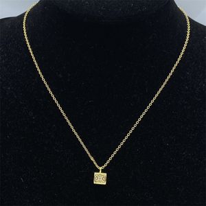 Luxe designer ketting vrouwen hanger plating gouden kettingen voor mannen vintage brief kettingen designer diamanten bruiloft kerstdag cadeau zh176 E4