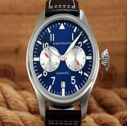 Diseñador de lujo New Men Automatic Mechanical Classic Big Pilot 46mm Le Petit Prince Black Leather Watch Montre de Luxe6425604