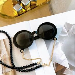 Designer de luxe Nouvelles lunettes de soleil pour hommes et femmes Chaîne de perles de printemps pour femmes 5489 Dernières ventes de mode Celebrity Blogger Star Brand Design Frame Eyewear