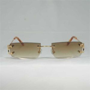 Concepteur de luxe Nouveaux lunettes de soleil pour hommes et femmes 20% de réduction sur la petite lentille vintage Wire Femmes carrées sans club extérieur cadre clair OCULOS Shadeskajia