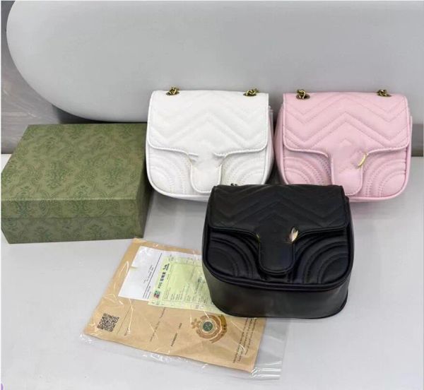 Diseñador de lujo nuevo estilo bolsos de hombro mujer cadena de oro bolsa cruzada bolsos de cuero bolso de mensajero femenino bolso de mano PU cuero genuino letra liso floral l5