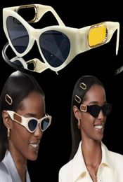 Diseñador de lujo O Lock Gafas de sol de acetato blanco Fol029 Templo Gold Metal Olock Olock Logotipo Cat Eye Acetate Sitio web oficial STA9414607