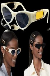 Concepteur de luxe O Lock White Acétate Lunettes de soleil Fol029 Temple Gold Metal Olock Logo Logo Cat Eye Acétate Site Web Officiel STA8936714