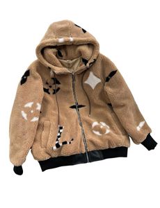 Designer de luxe Coat à fourrure surdimensionnée Blouse à capuche Pull Womens Mens Hiver tricot Pull Pull Alphabet Modèle Khaki Long 5253673