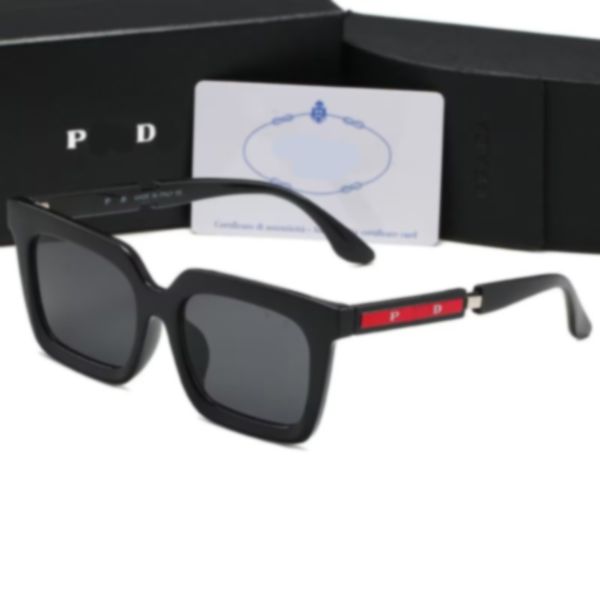 Diseñador de lujo PD Gafas de sol 2022 Moda hombre Gafas de sol espejo clásico marco grande retro fotografía callejera Gafas de sol de mujer UV400 gafas de viaje caja negra