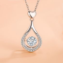 Luxe ontwerper Hangdoek ketting Victoria Sparkling Luxury Sieraden 925 Sterling vul drop Water CZ Diamond vrouwen hanger ketting ketting voor geliefde vrienden