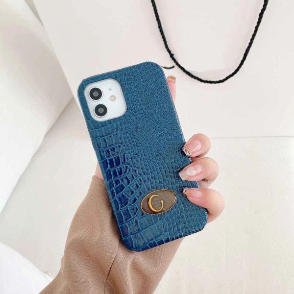 Coque de téléphone de luxe à motif Crocodile, étui de styliste pour IPhone 14 Pro Max, IPhone13, 12, 11, Xr, Xs Plus, 7, 8