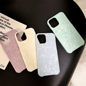 Luxe designer telefoonhoesjes voor iPhone 14 13 12 Mini 11 Pro X XS XR Max Fashion Beautiful Premium Pu Leather Simple Shell Pattern Design Hard Ins Style Hard Cover Case