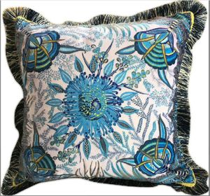 Housse de coussin d'impression de motif de fleur animale classique de luxe 45 * 45cm pour la décoration de la maison et le festival 20230709532