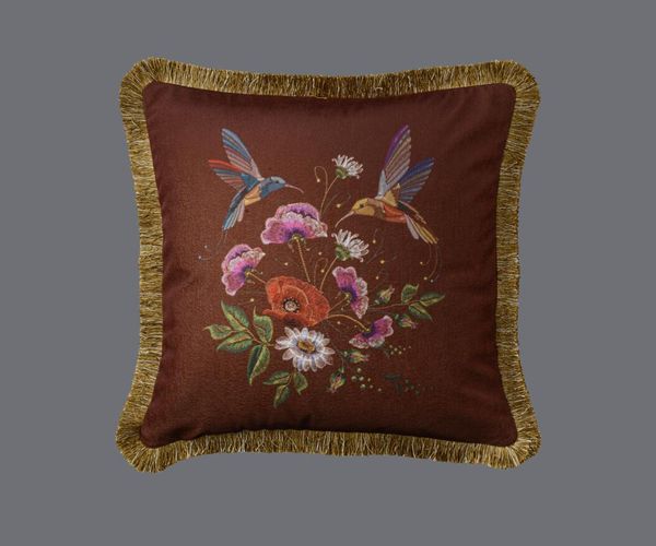 Taie d'oreiller design de luxe housse de coussin glands et côté corde épaisse brodé taille 45 * 45cm multicolore en option tissu de matériau mélangé furet de haute qualité 2023