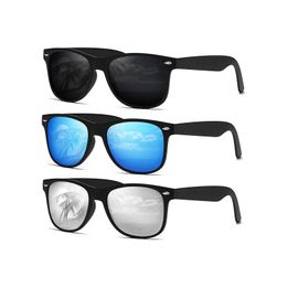 Des lunettes de soleil polarisées de concepteur de luxe pour les hommes, 3 lunettes de soleil pack hommes lunettes de soleil polarisées pour les femmes lentilles de miroir rétro à la mode pour la conduite de la pêche UV400
