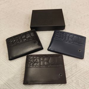 Luxe designer portemonnee mannen creditcardhouder heren portemonnee wordt geleverd met doos 11 cm * 8,5 cm bifold tote tas mini -portemonnee